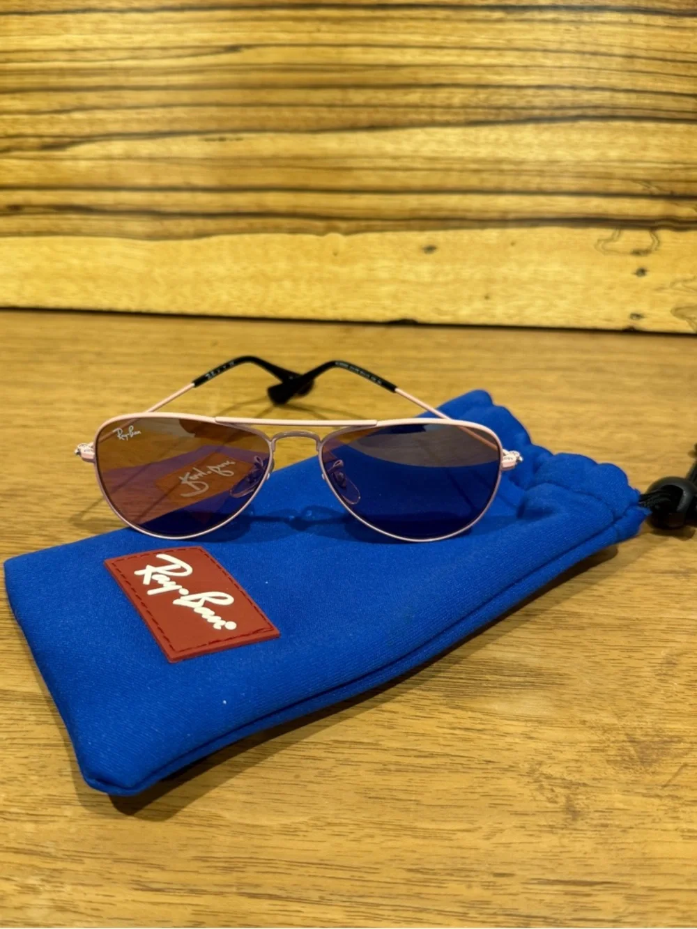 Ray Ban Pink Aviator Kids Sunglasses 4/6Yrs